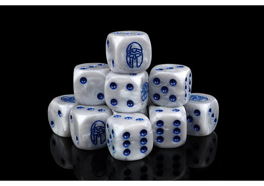 City States Faction Dice On Gray Swirl Dice